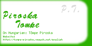 piroska tompe business card